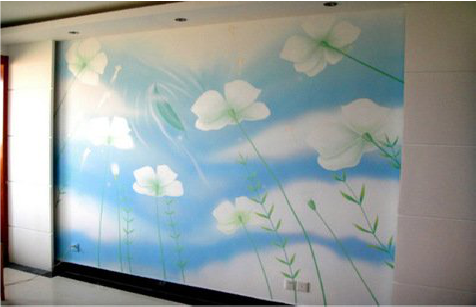 普定画墙绘怎么画好白云的蓬松感？