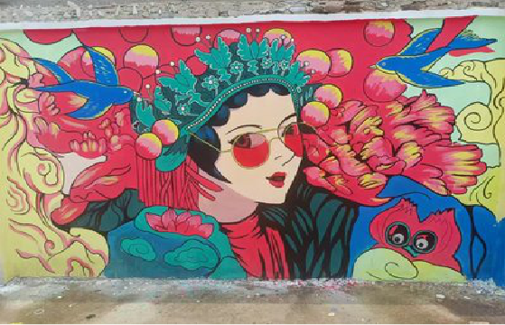 普定墙体彩绘-网红墙