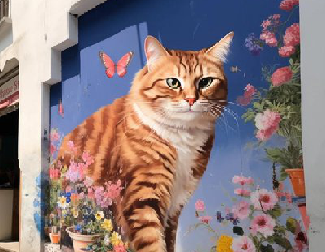 普定自己绘制有个性的手绘墙