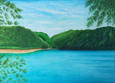 普定在墙绘中，如何绘画绿水青山？