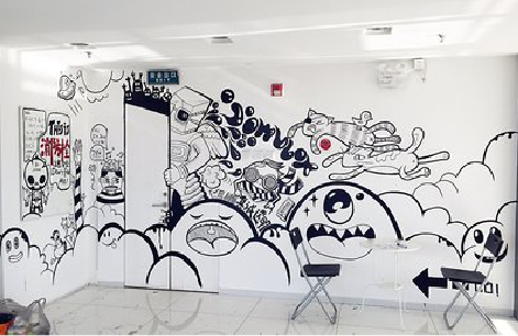 普定手绘墙并非传统涂鸦。