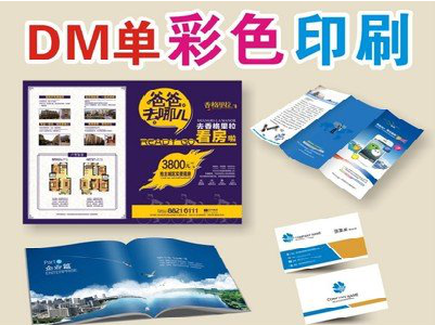 普定单页印刷，色彩搭配简单。